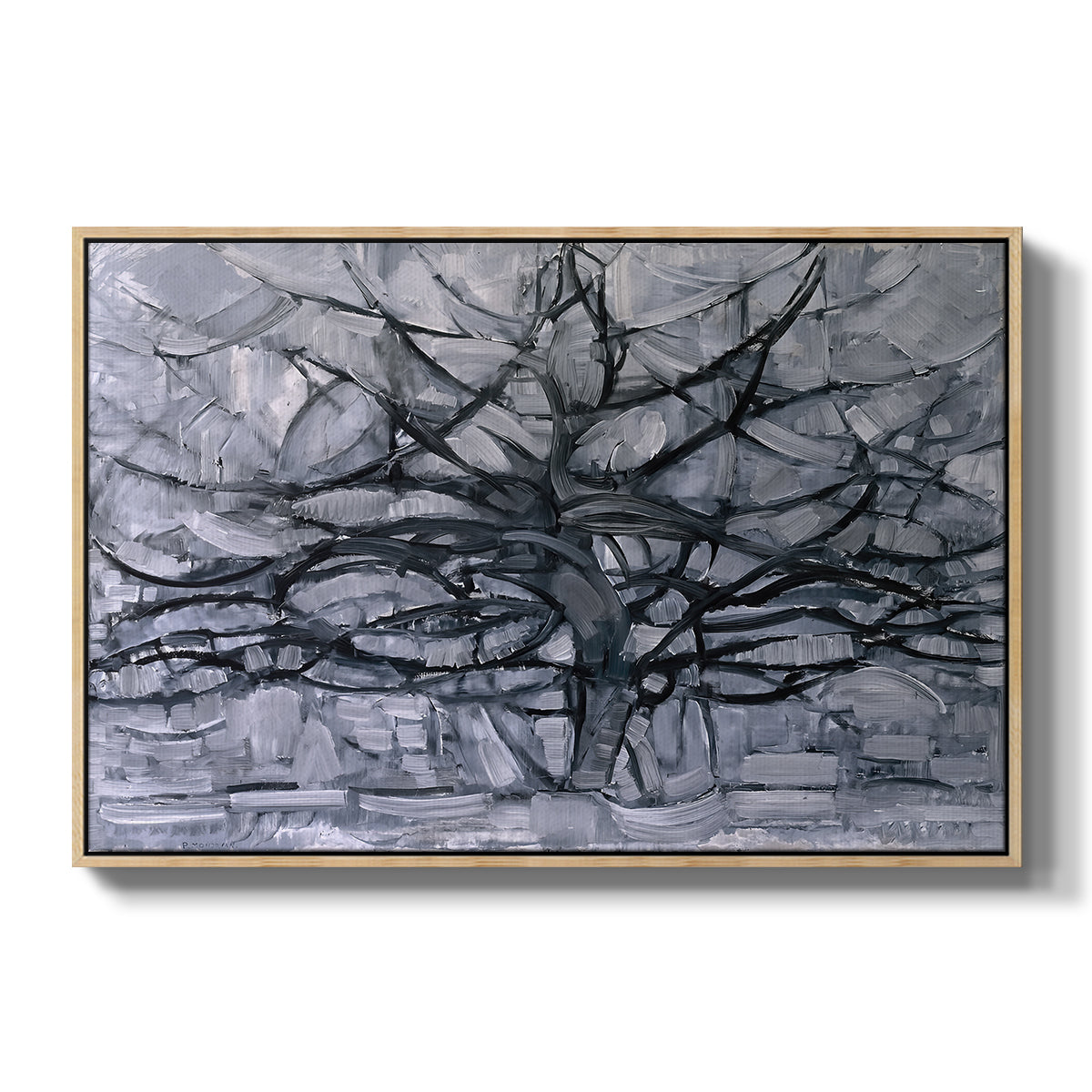 The Gray Tree, 1911 - Floater Framed Canvas Print
