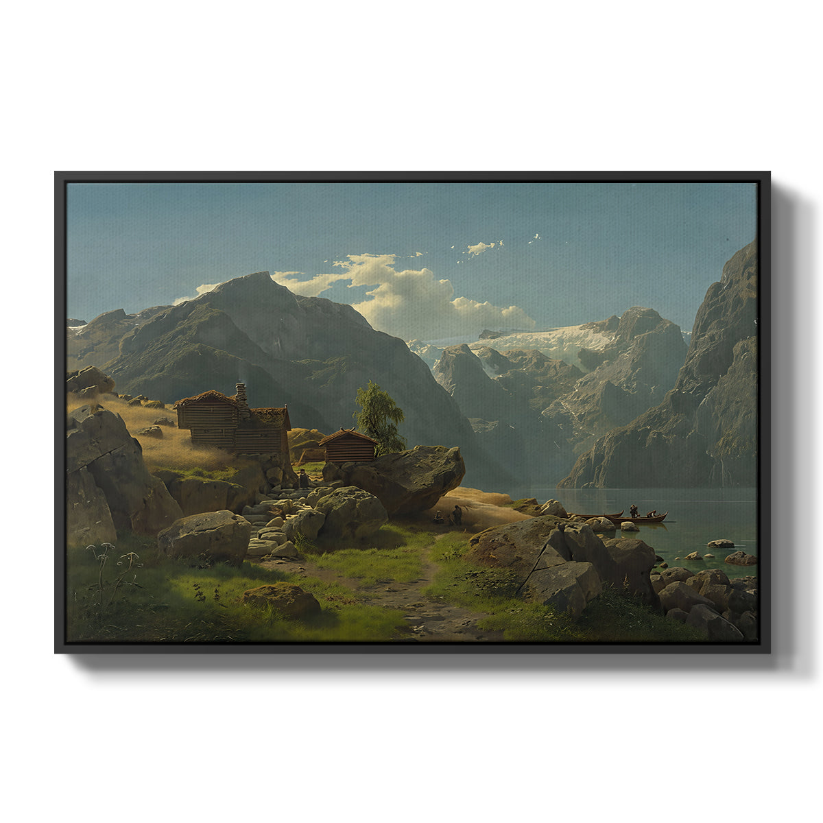 Balestrand, 1848 - Floater Framed Canvas Print