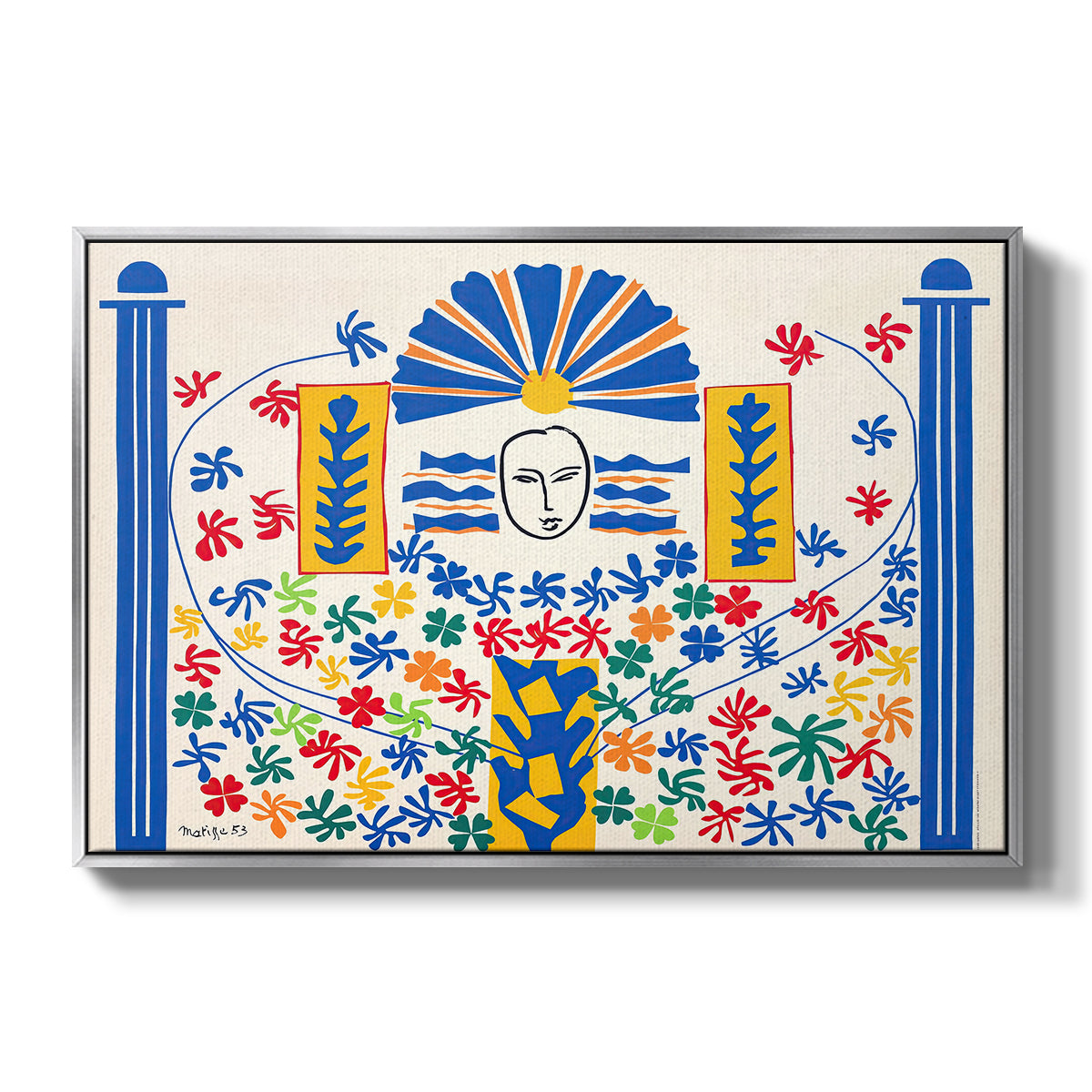 Apollo (Apollon), 1953 - Floater Framed Canvas Print
