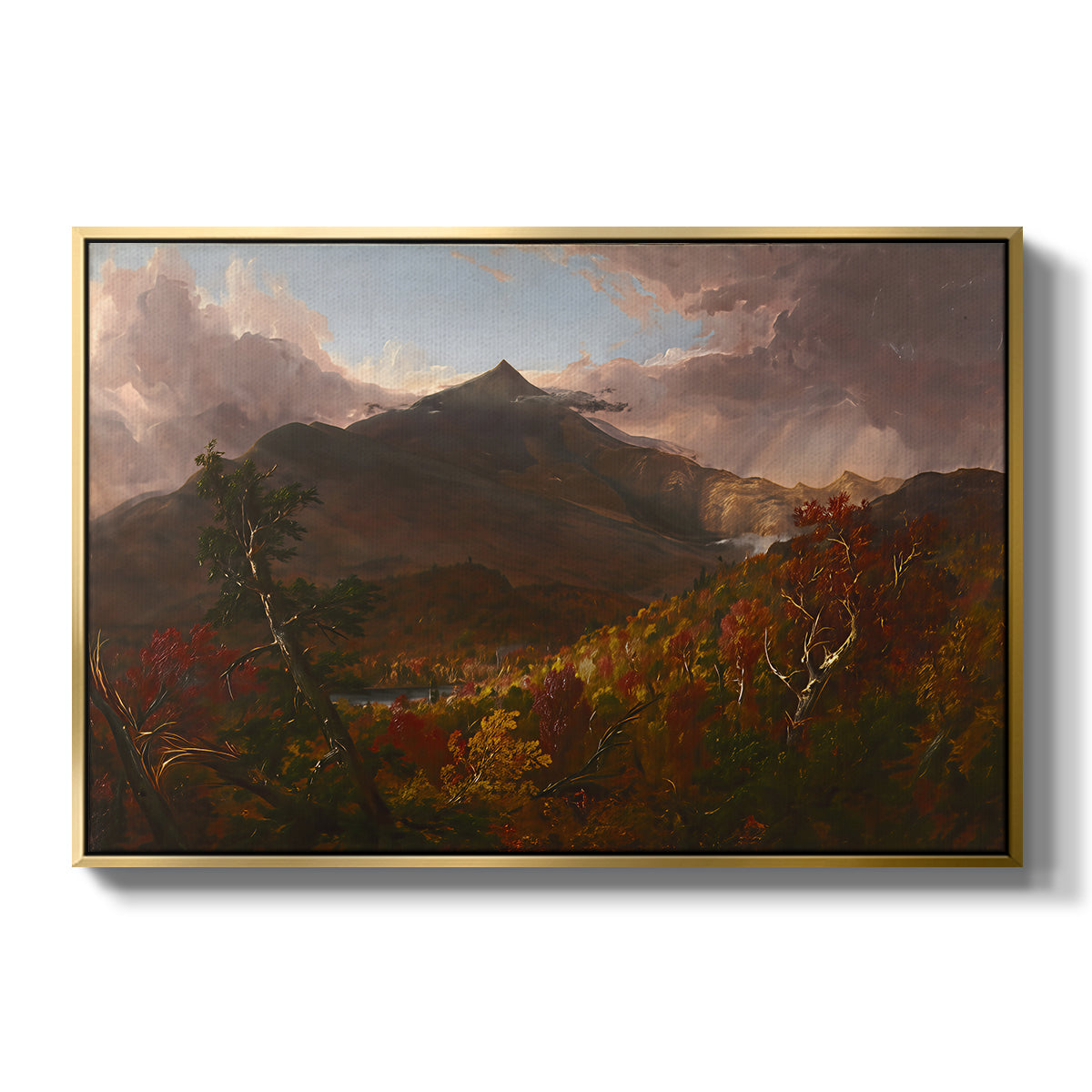 View of Schroon Mountain, Essex County, New York, After a Storm, 1838 - Floater Framed Canvas Print