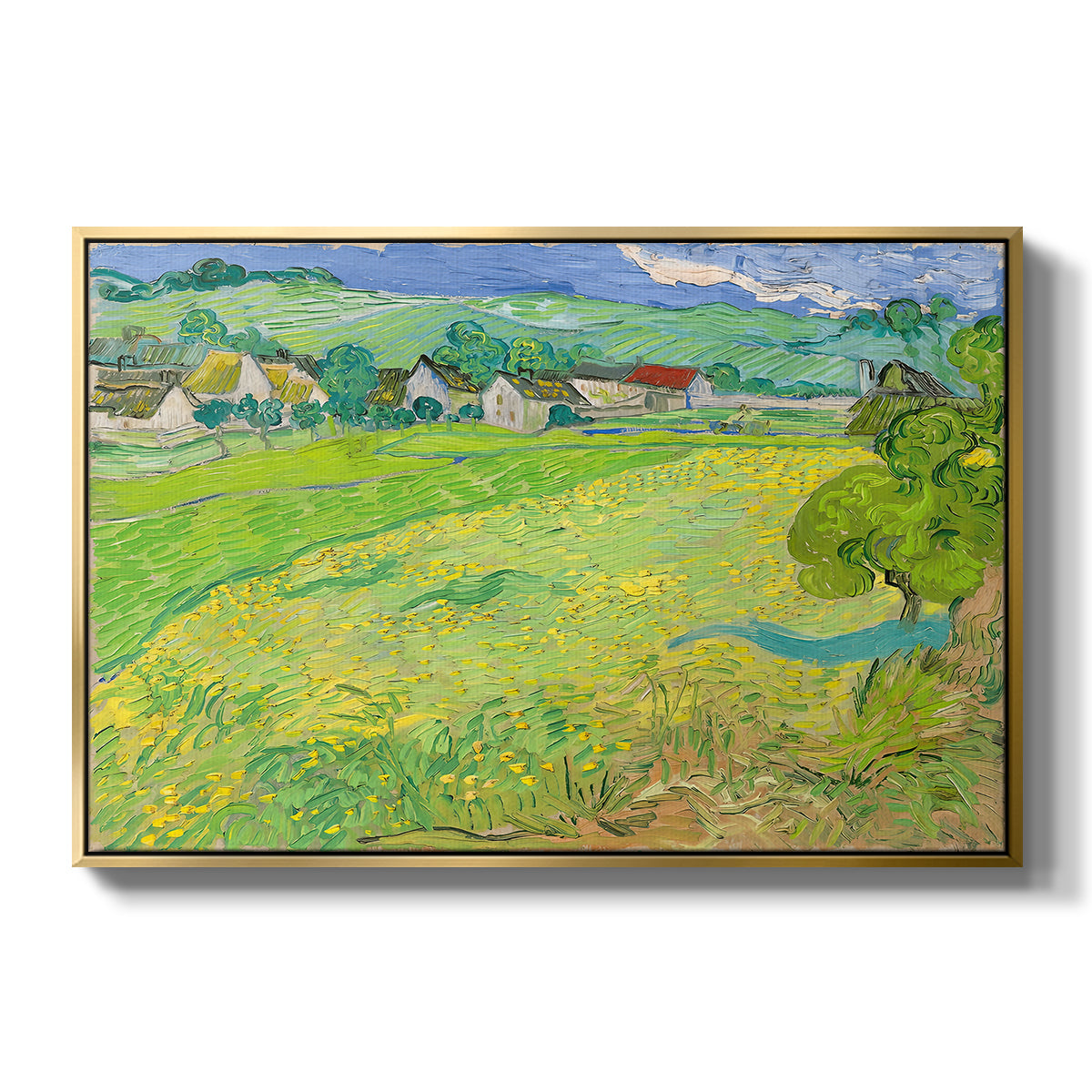 Les Vessenots in Auvers, 1890 - Floater Framed Canvas Print
