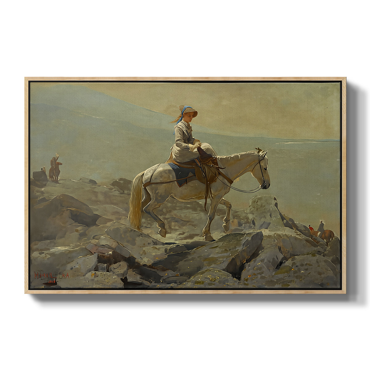 The Bridle Path, White Mountains, 1868 - Floater Framed Canvas Print
