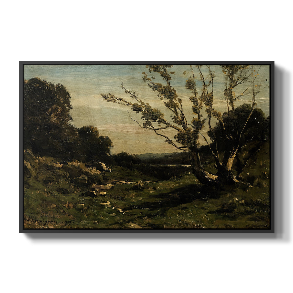Morning in the Nievre, 1877 - Floater Framed Canvas Print