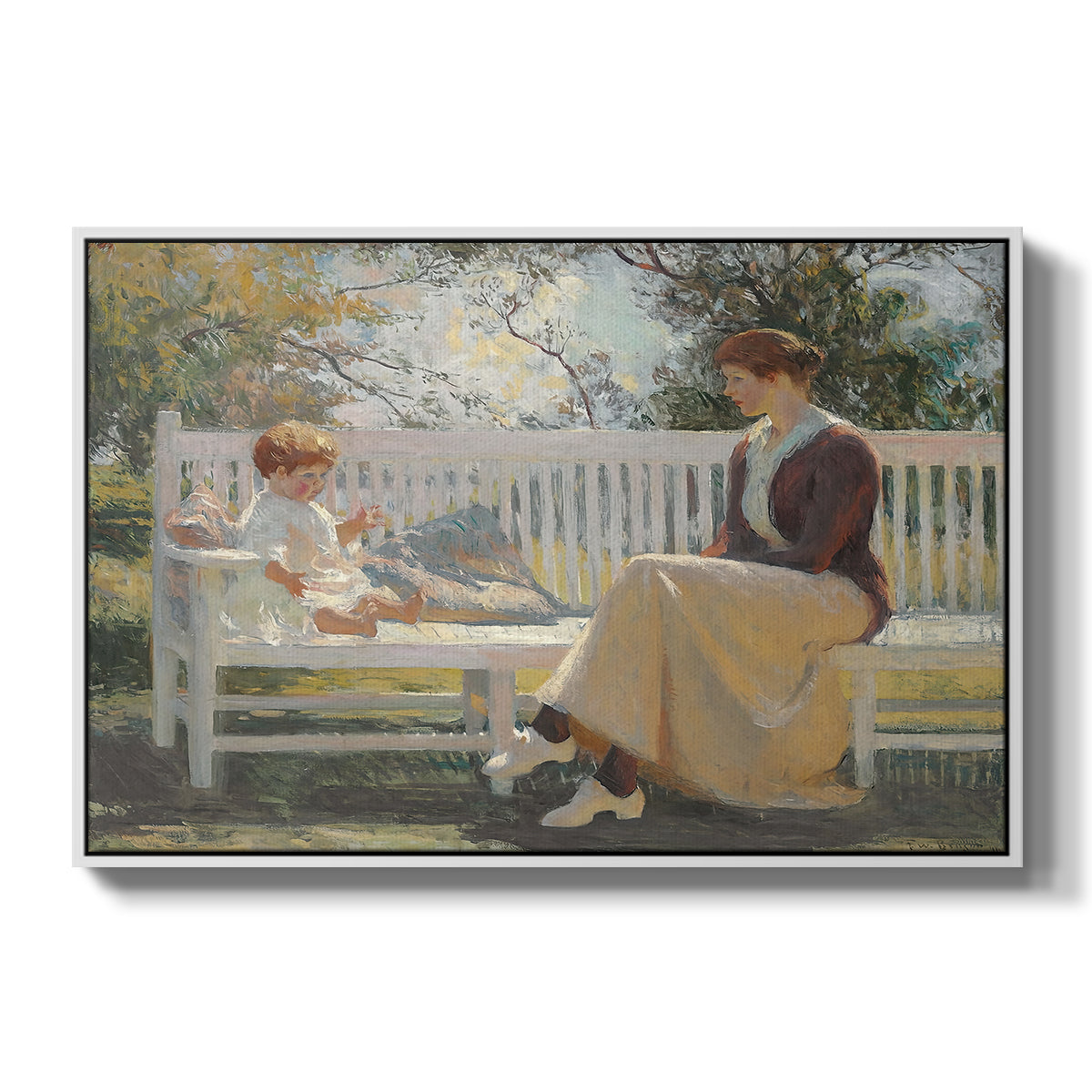 Eleanor and Benny, 1916 - Floater Framed Canvas Print