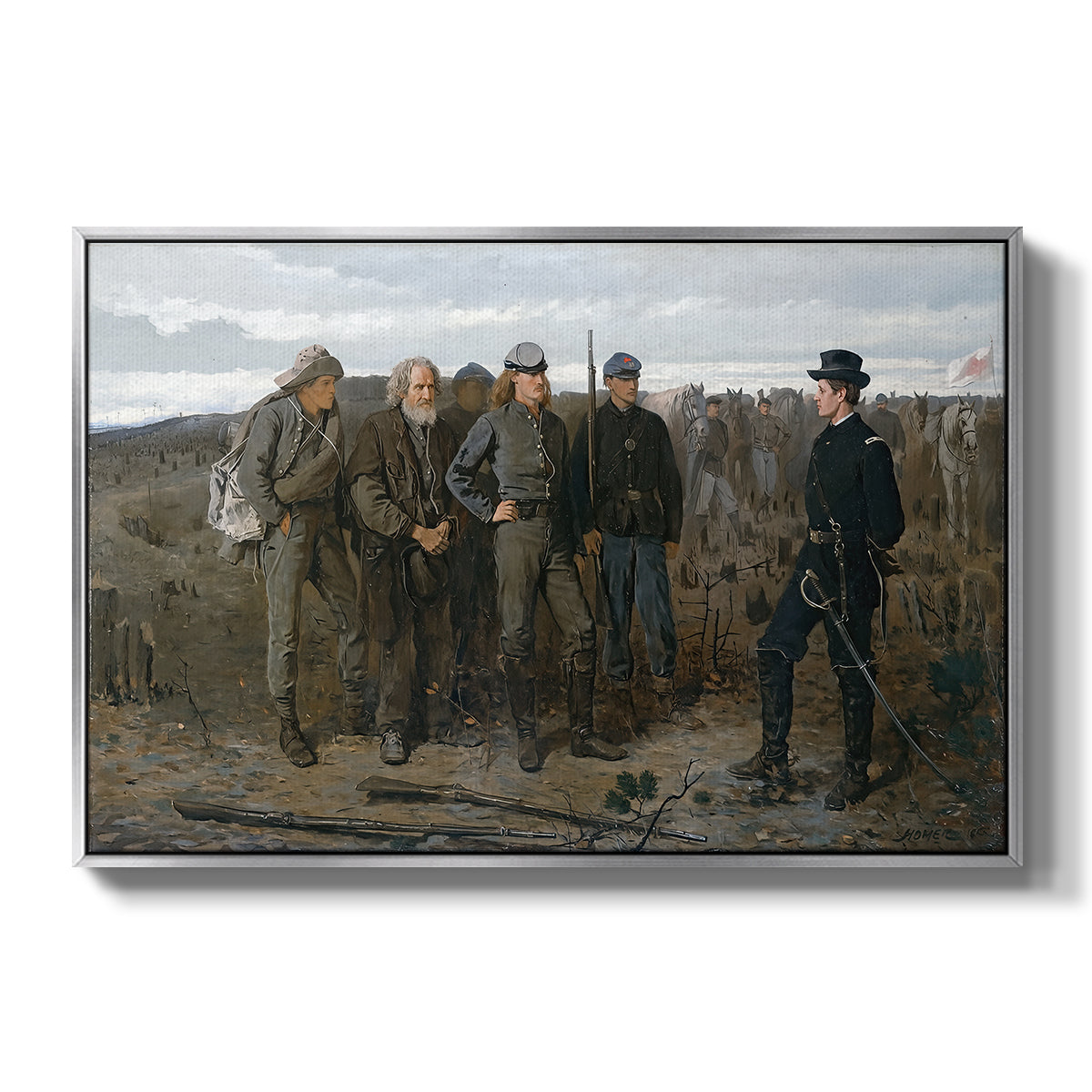 Prisoners from the Front, 1866 - Floater Framed Canvas Print