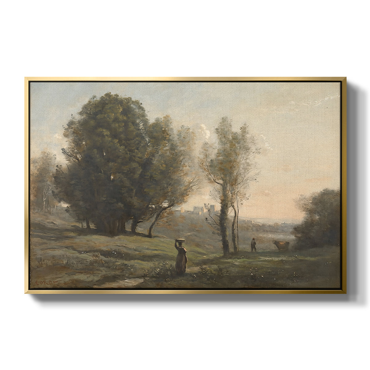 Landscape (Souvenir of les landes), c. 1872 - Floater Framed Canvas Print