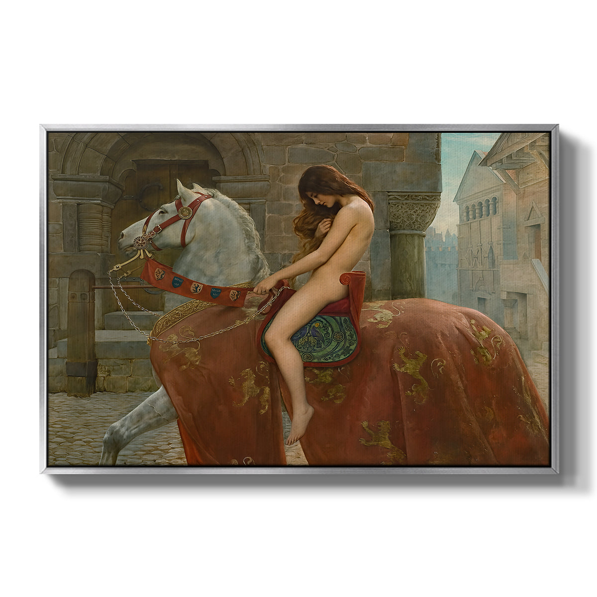 Lady Godiva, 1898 - Floater Framed Canvas Print