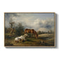 Two Horses on the Pasture, c. 1825 - Floater Framed Canvas Print