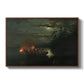 Spear Fishing on Lake Krøderen, 1851 - Floater Framed Canvas Print