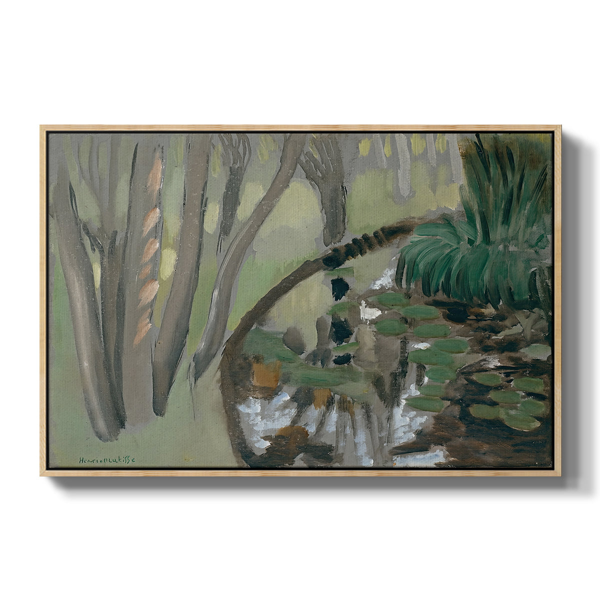 The Stream, Maintenon, 1918 - Floater Framed Canvas Print
