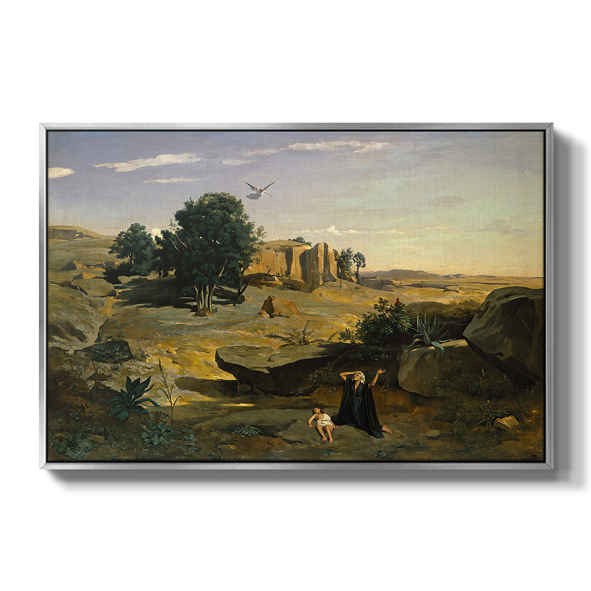 Hagar in the Wilderness, 1835 - Floater Framed Canvas Print