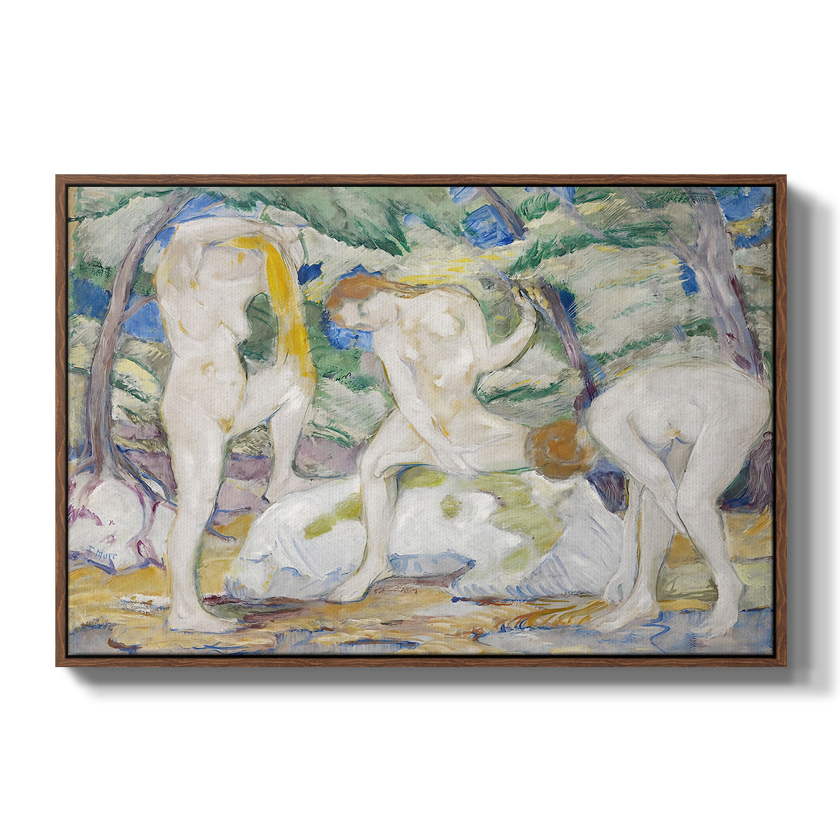Bathing Women, 1910 - Floater Framed Canvas Print