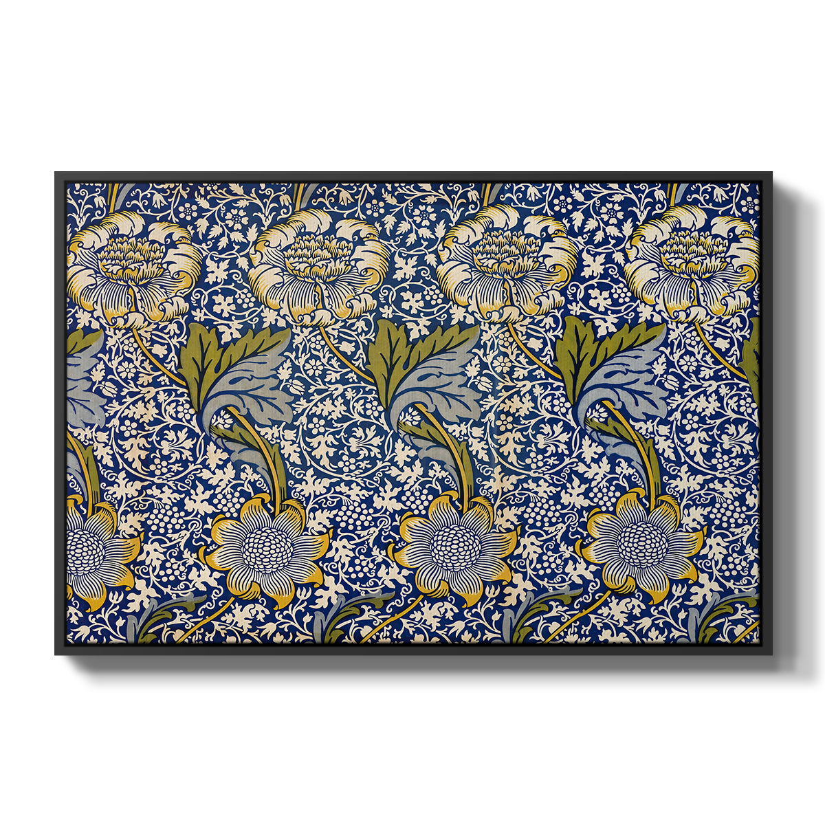 Kennet - Indigo/Gold, 1883 - Floater Framed Canvas Print