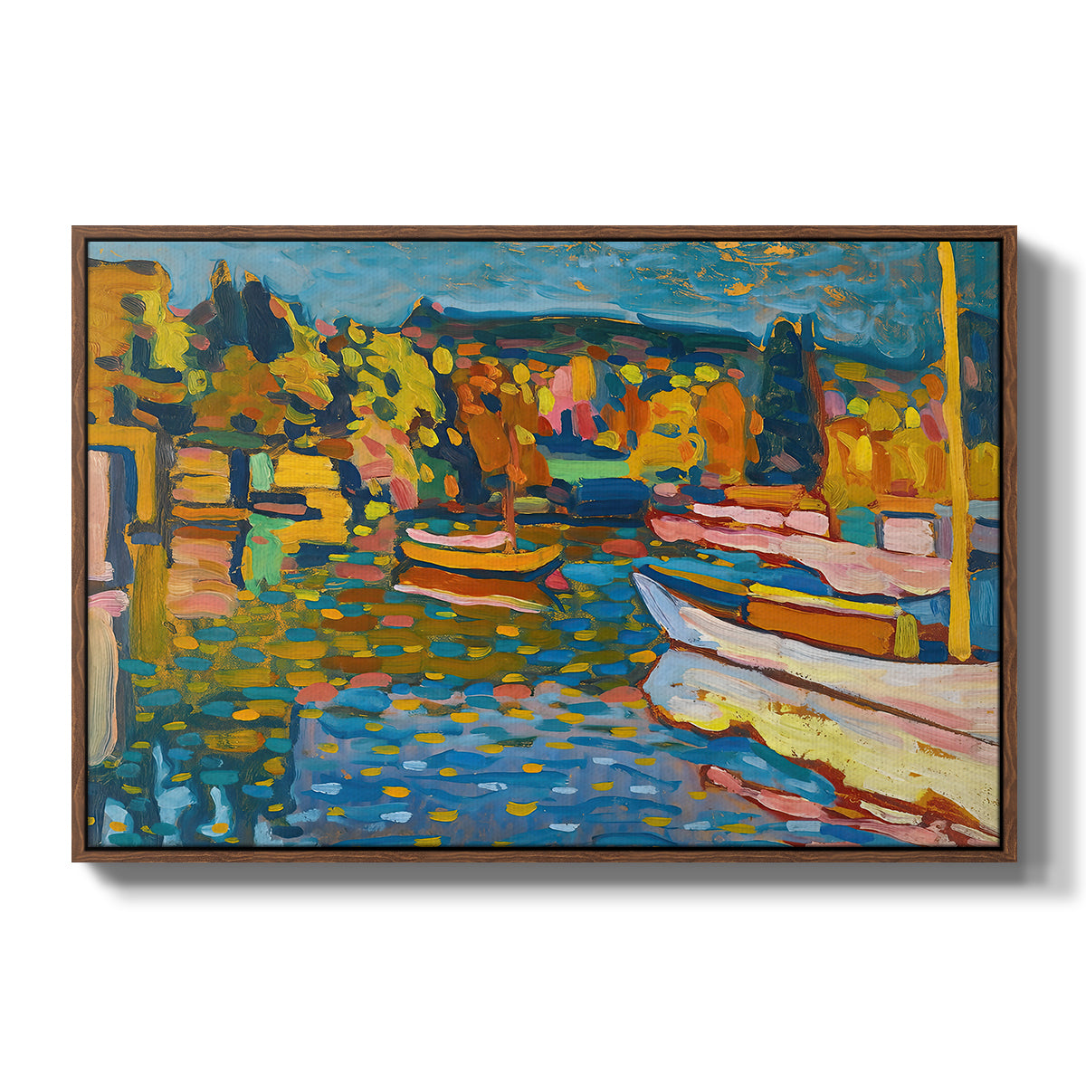 Study for Autumn Landscape with Boats, 1908 - Floater Framed Canvas Print