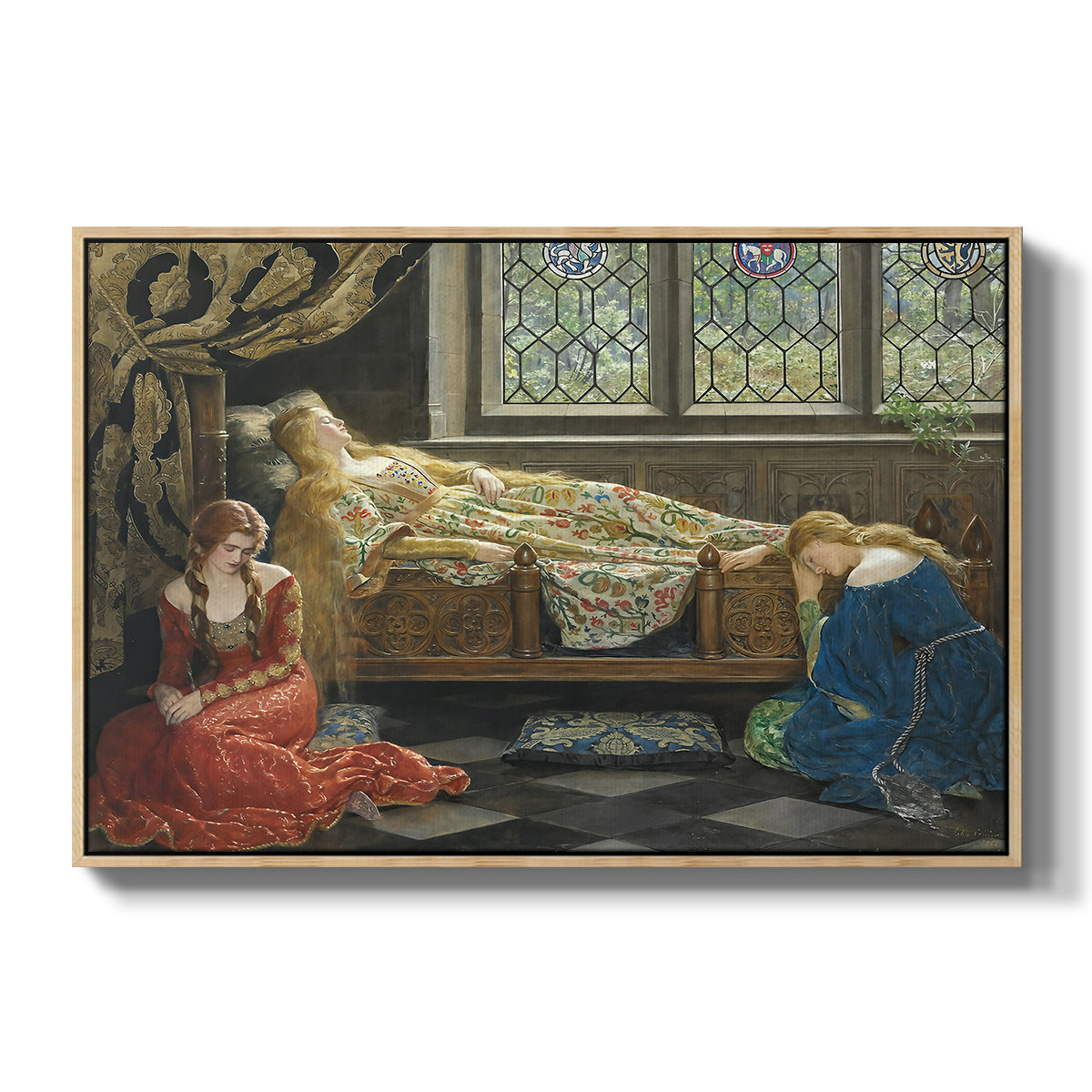 The Sleeping Beauty, 1921 - Floater Framed Canvas Print