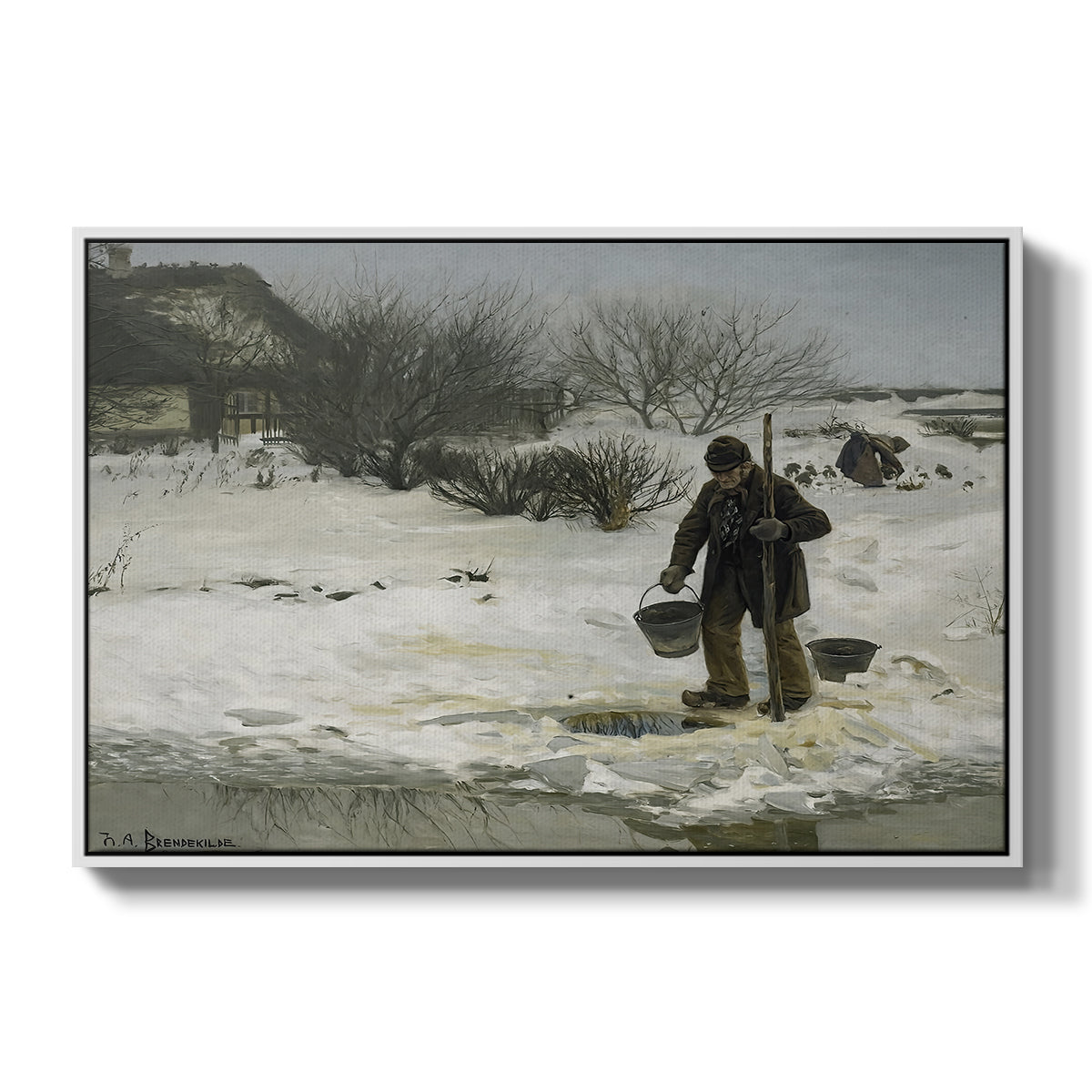 Tøsne, 1895 - Floater Framed Canvas Print