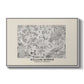 Fleurs, 1866 (Morris Inspired) - Floater Framed Canvas Print