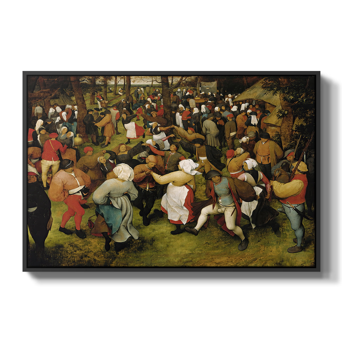 The Wedding Dance, c. 1566 - Floater Framed Canvas Print