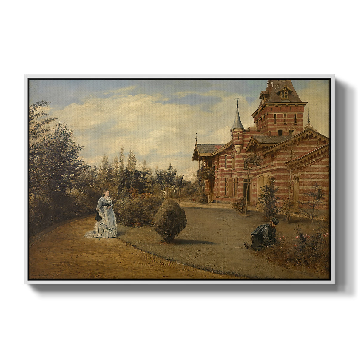 The Country House of Gustave Coûteaux, 1871 - Floater Framed Canvas Print