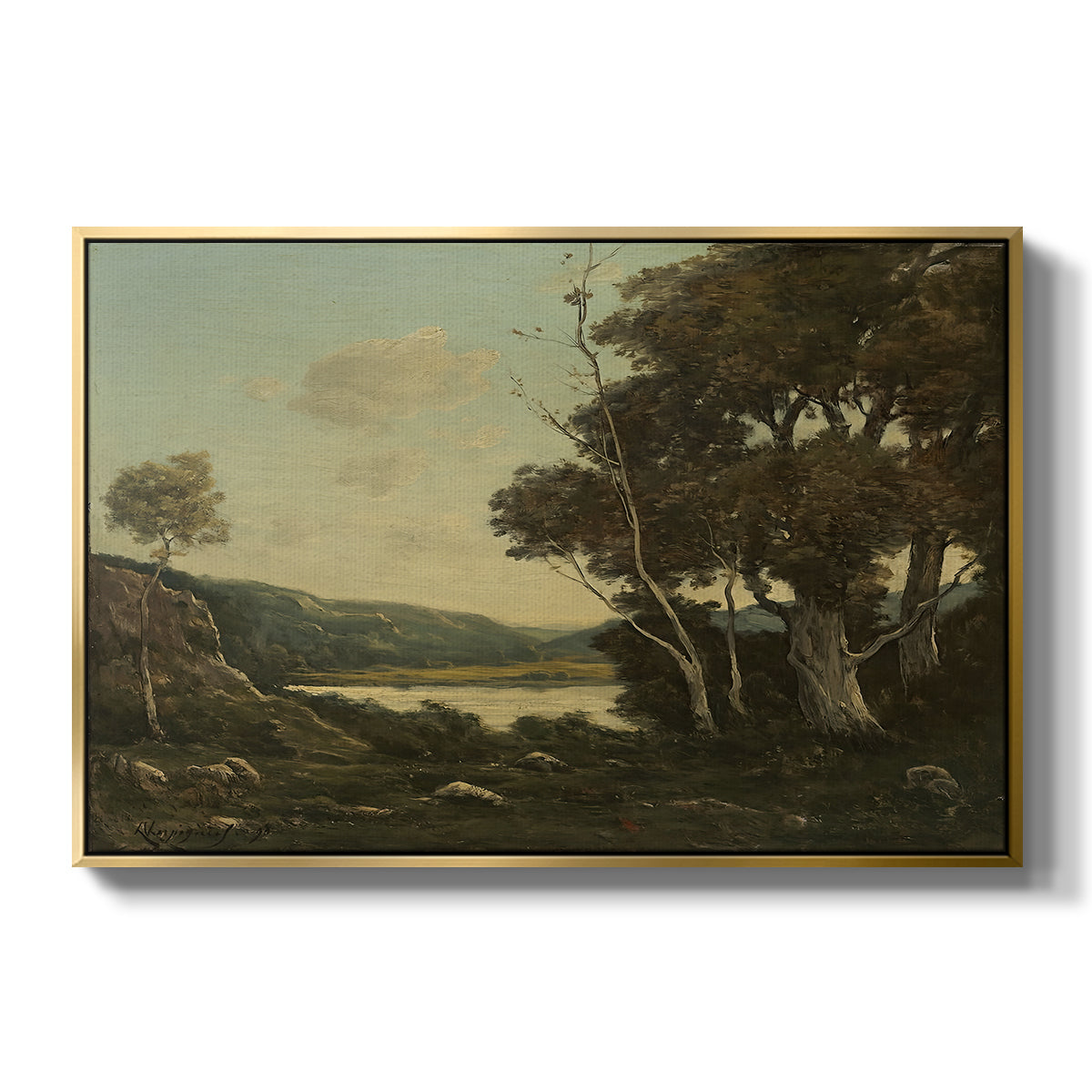 Landscape, 1898 - Floater Framed Canvas Print