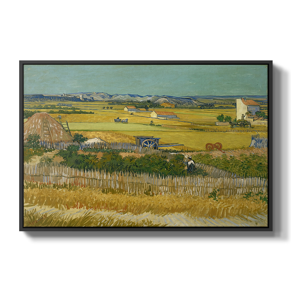 The Harvest, 1888 - Floater Framed Canvas Print