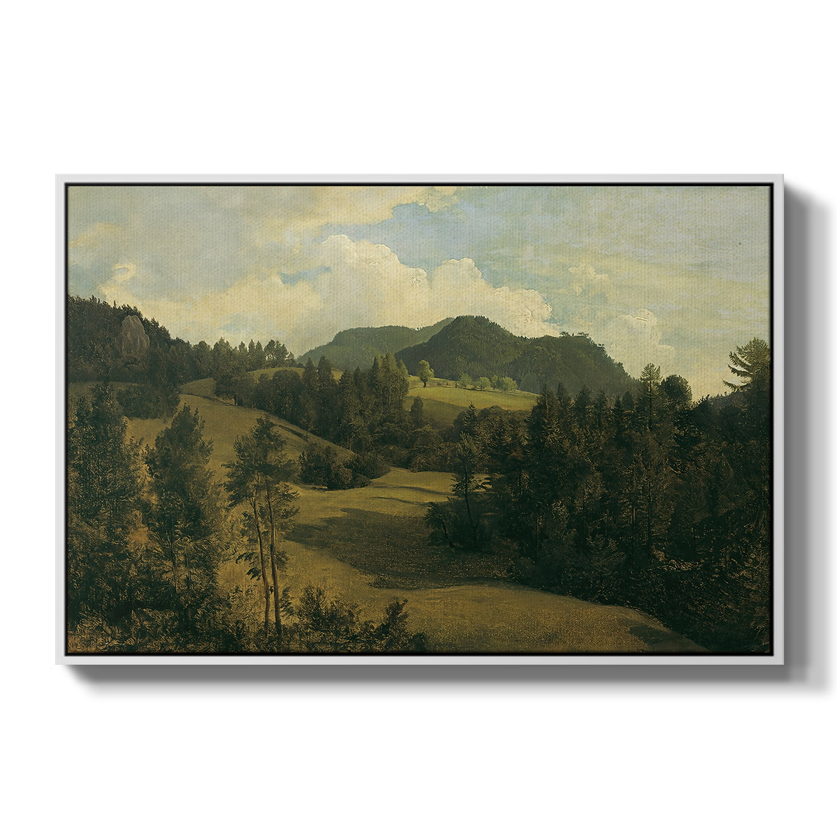Landscape near Miesenbach, c. 1830 - Floater Framed Canvas Print