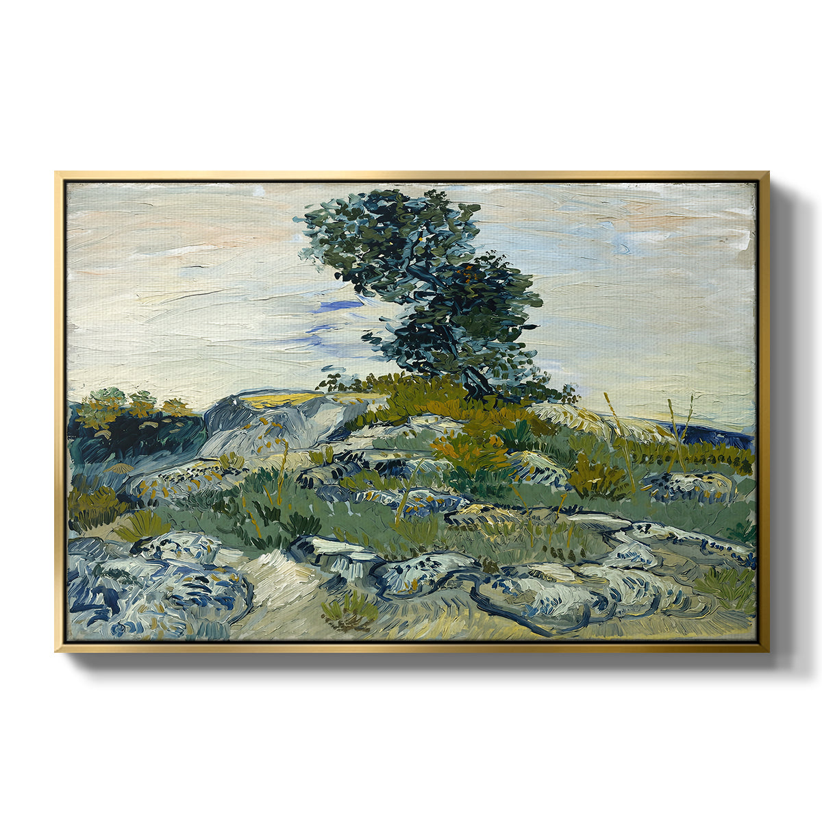 The Rocks, 1888 - Floater Framed Canvas Print