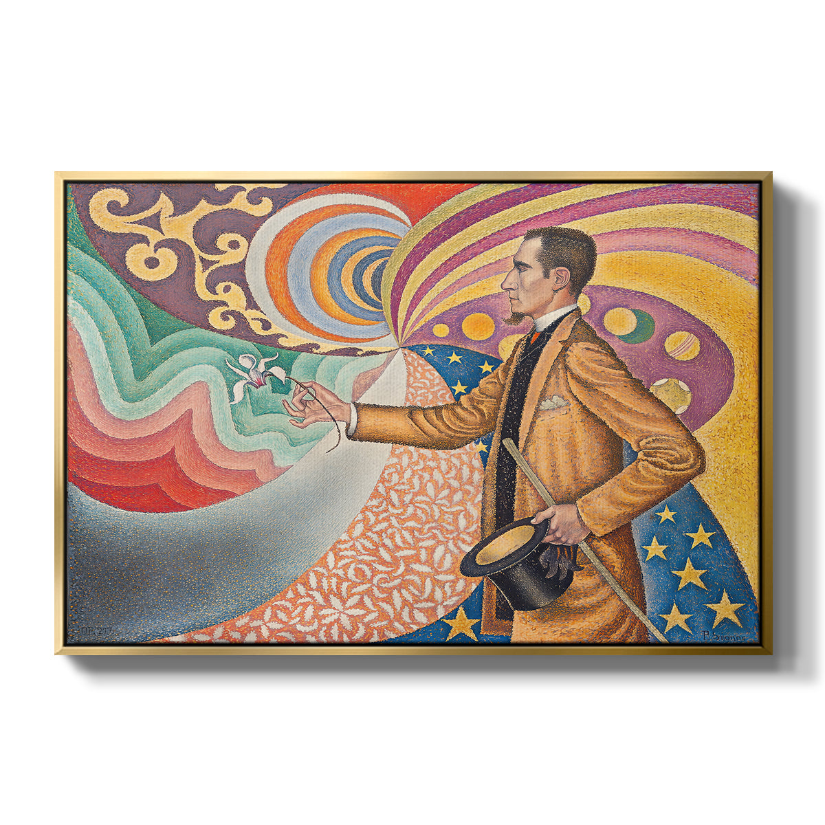 Portrait of Félix Fénéon, 1890 - Floater Framed Canvas Print