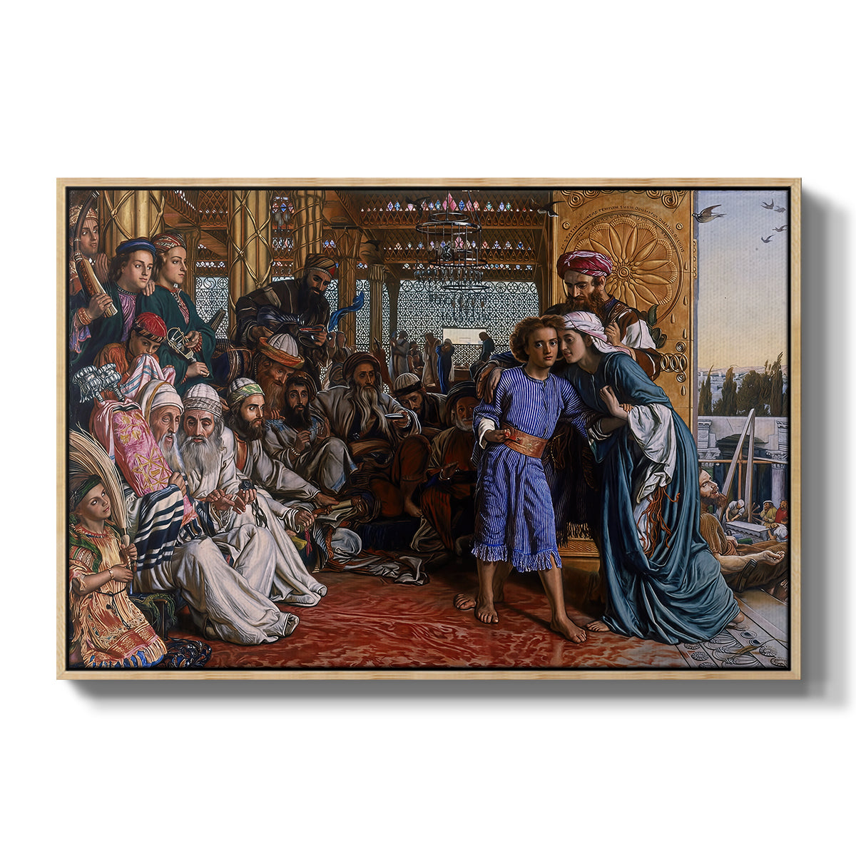 The Finding of the Saviour in the Temple, 1854-1860 - Floater Framed Canvas Print
