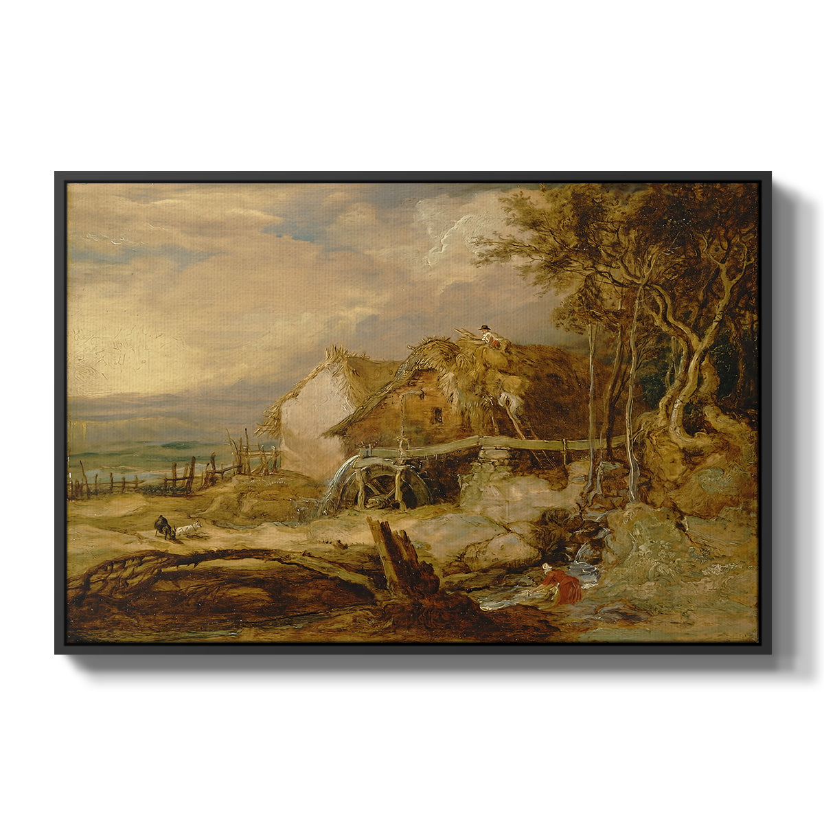 An Overshot Mill, c. 1802-1807 - Floater Framed Canvas Print