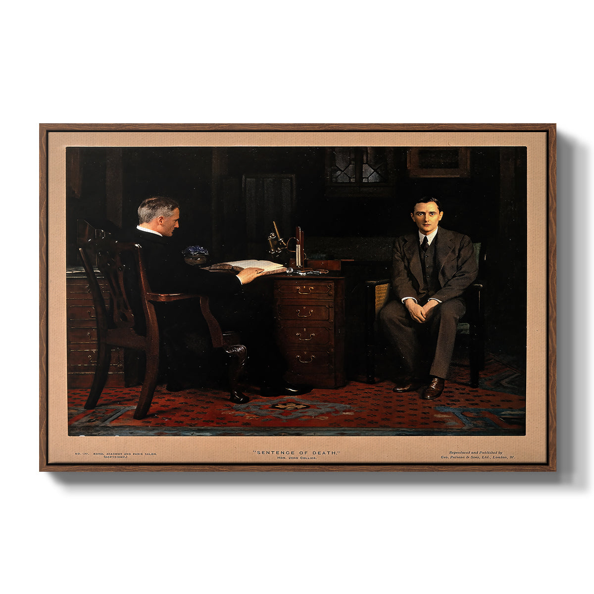 The Sentence of Death, 1908 - Floater Framed Canvas Print
