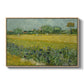 Field with Irises near Arles, 1888 - Floater Framed Canvas Print