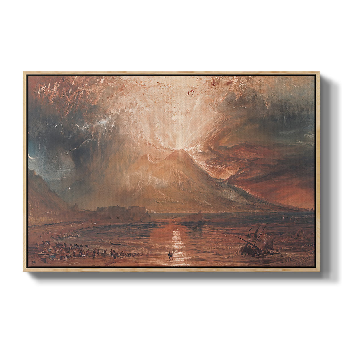 Vesuvius in Eruption, c. 1817 - Floater Framed Canvas Print
