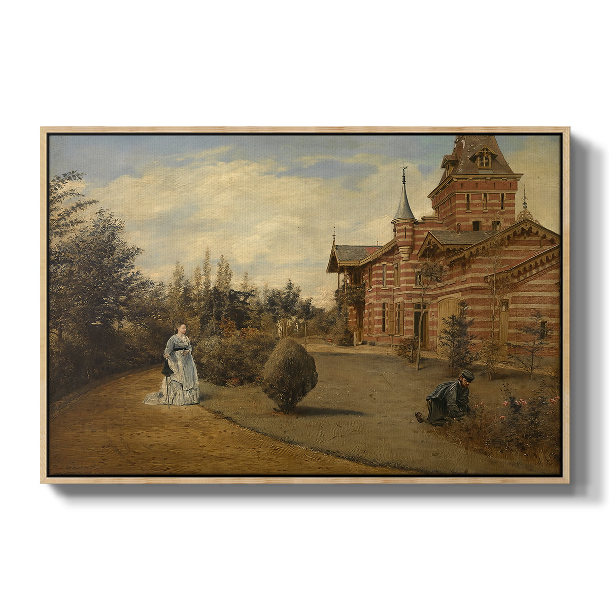 The Country House of Gustave Coûteaux, 1871 - Floater Framed Canvas Print