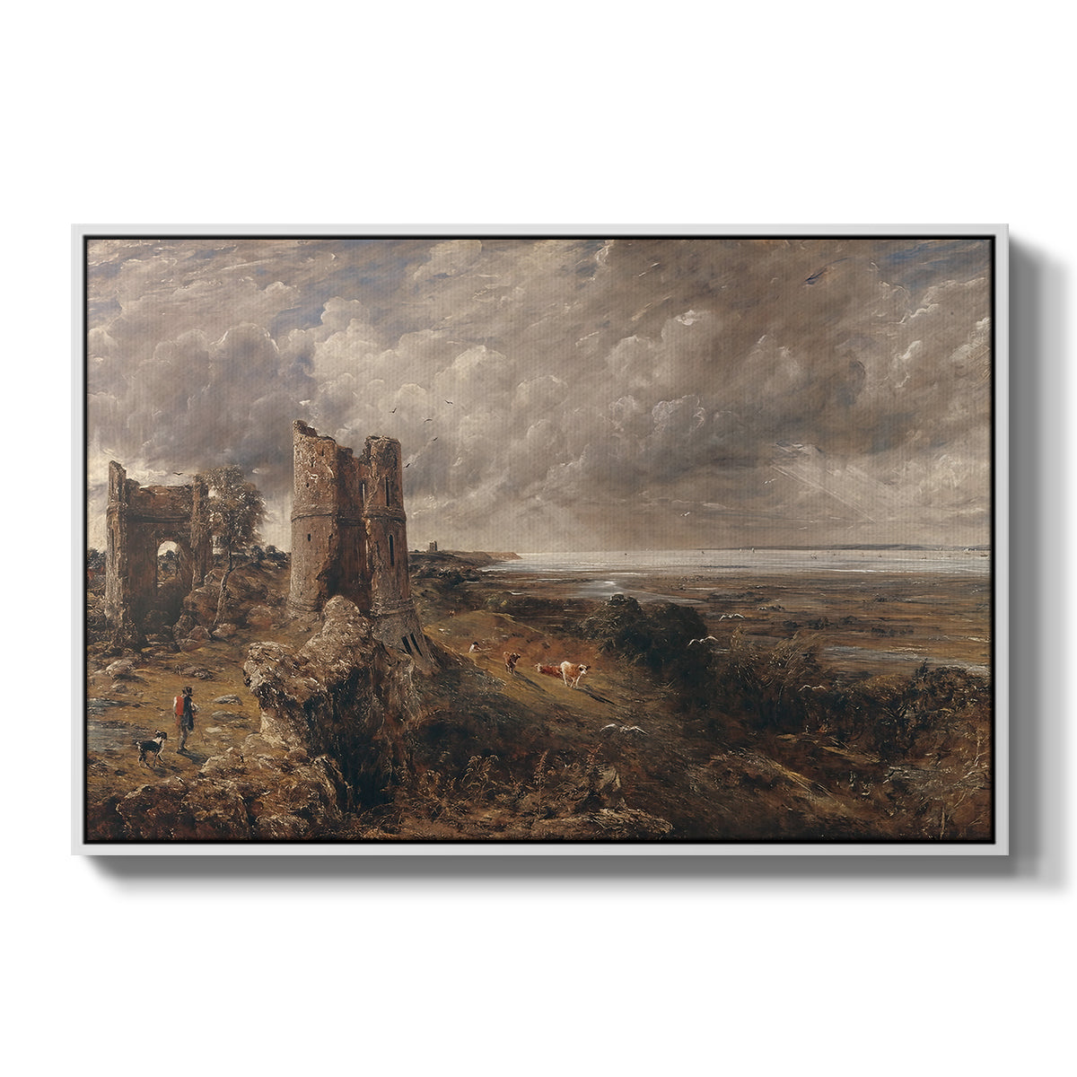 Hadleigh Castle, Mouth of Thames, c. 1829 - Floater Framed Canvas Print