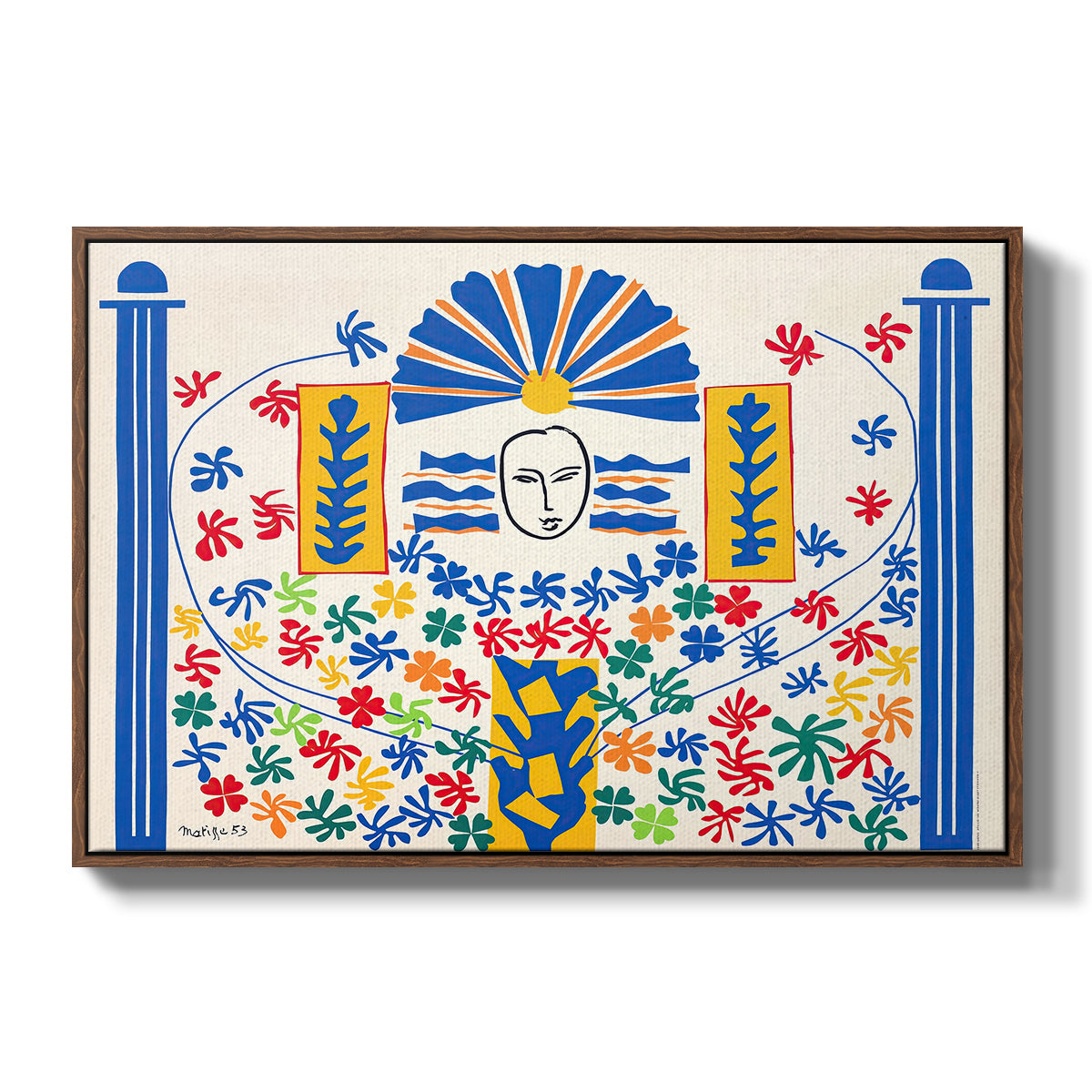Apollo (Apollon), 1953 - Floater Framed Canvas Print