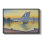 The Port at Sunset, Opus 236, Saint Tropez, 1892 - Floater Framed Canvas Print