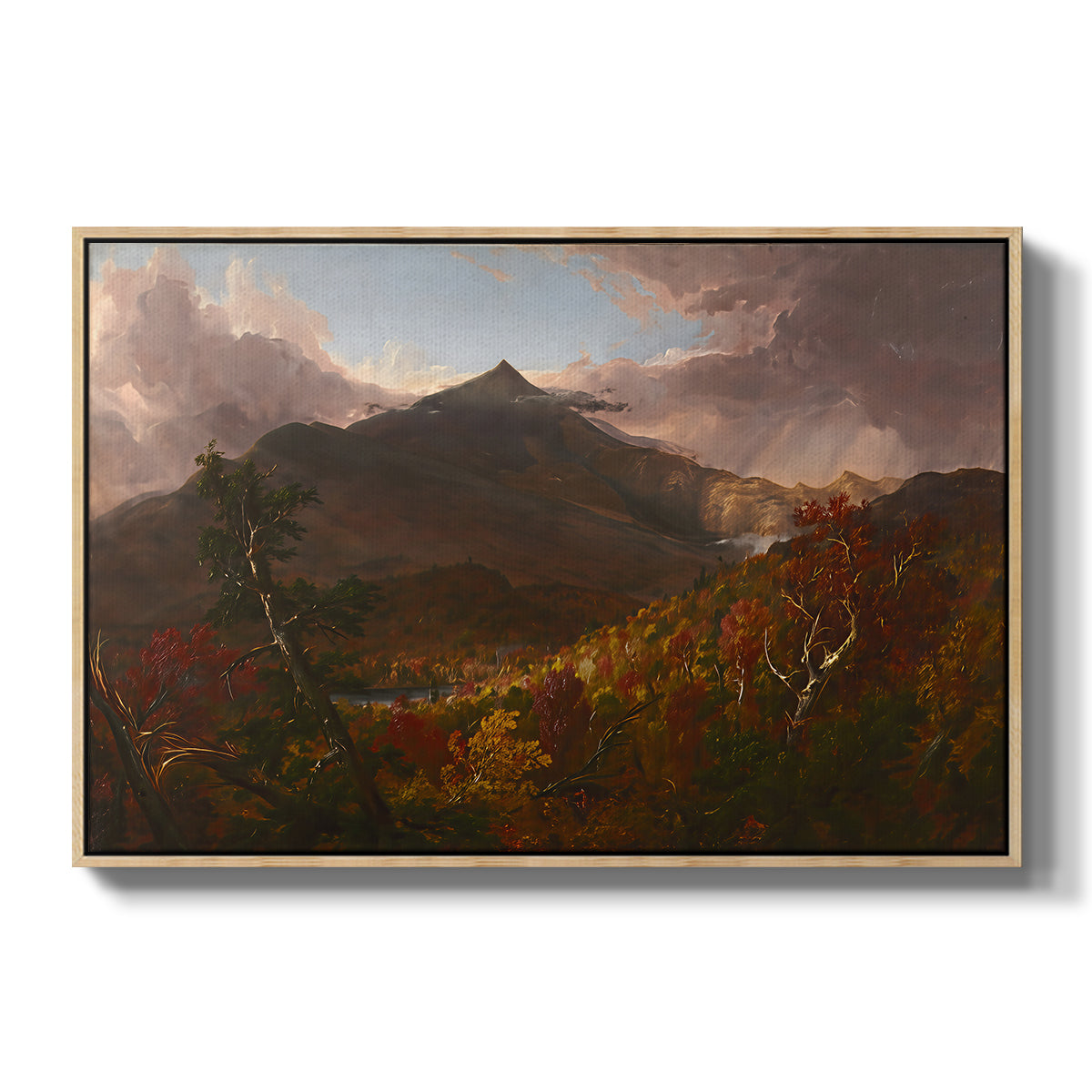 View of Schroon Mountain, Essex County, New York, After a Storm, 1838 - Floater Framed Canvas Print