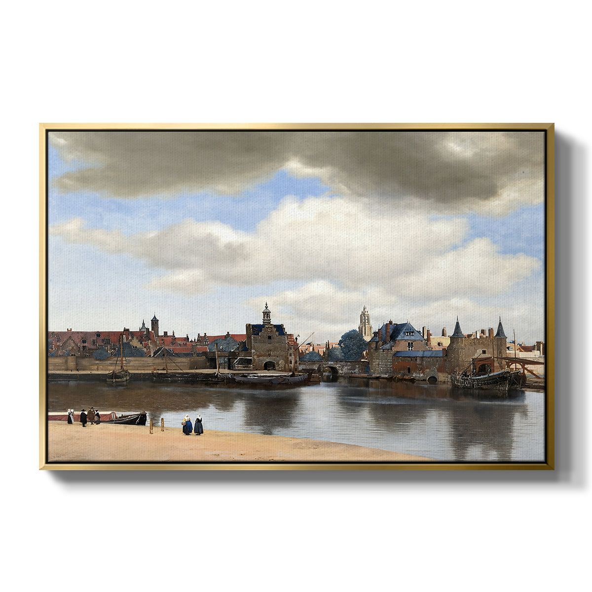 View of Delft, c. 1660-1661 - Floater Framed Canvas Print