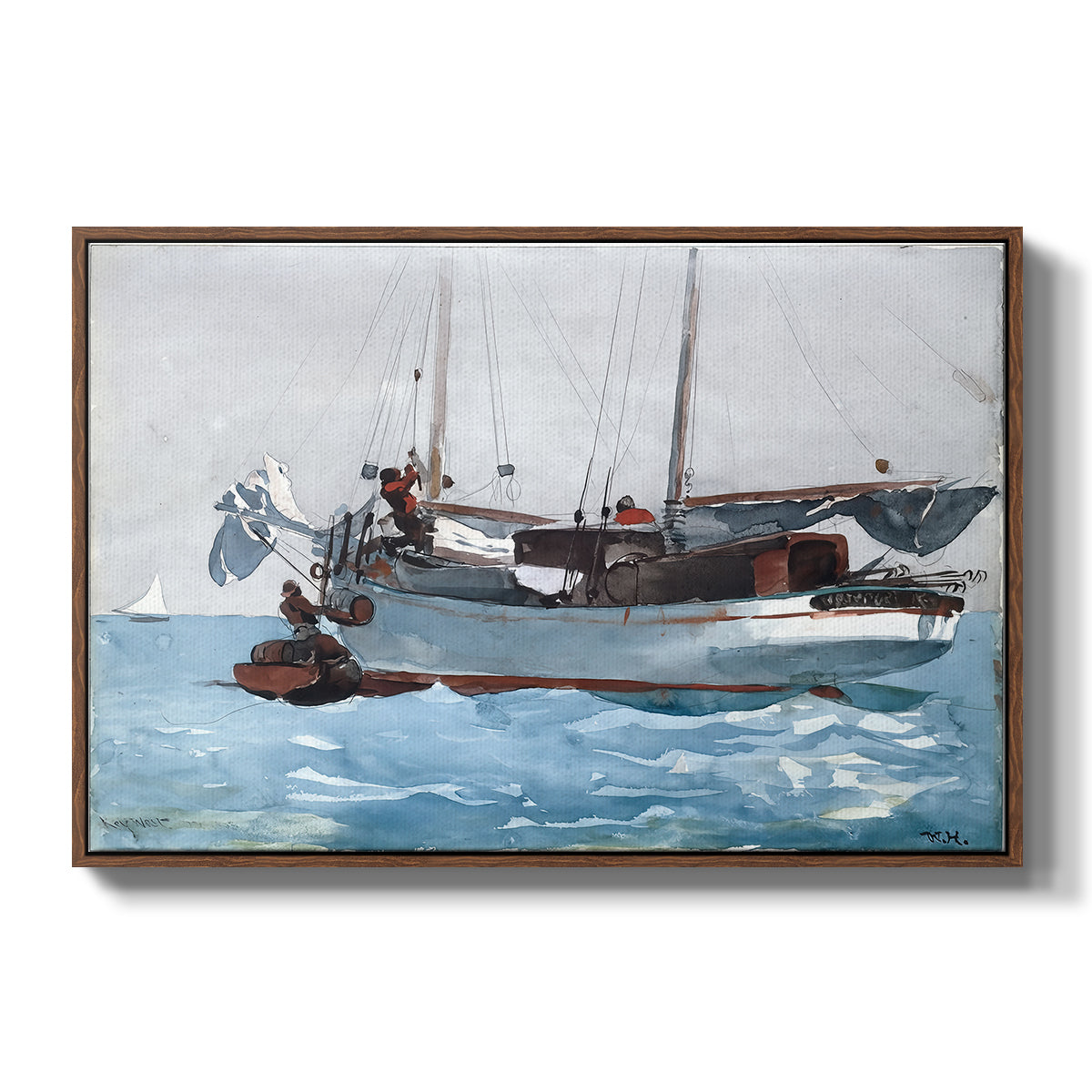 Taking on Wet Provisions, 1903 - Floater Framed Canvas Print