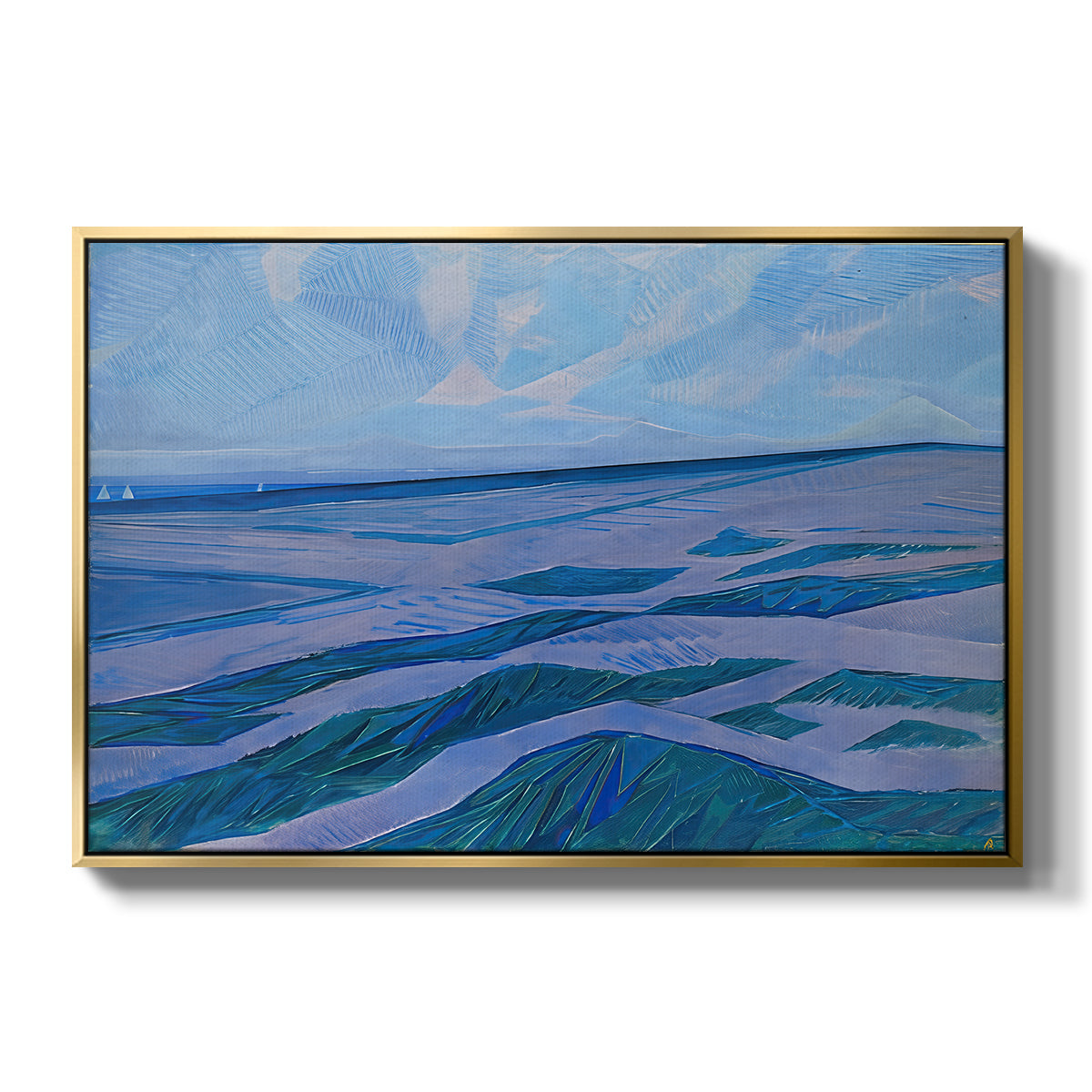 Dune Landscape, 1911 - Floater Framed Canvas Print