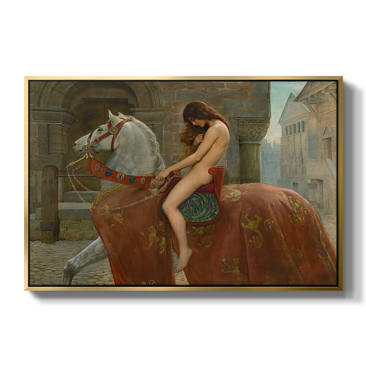 Lady Godiva, 1898 - Floater Framed Canvas Print