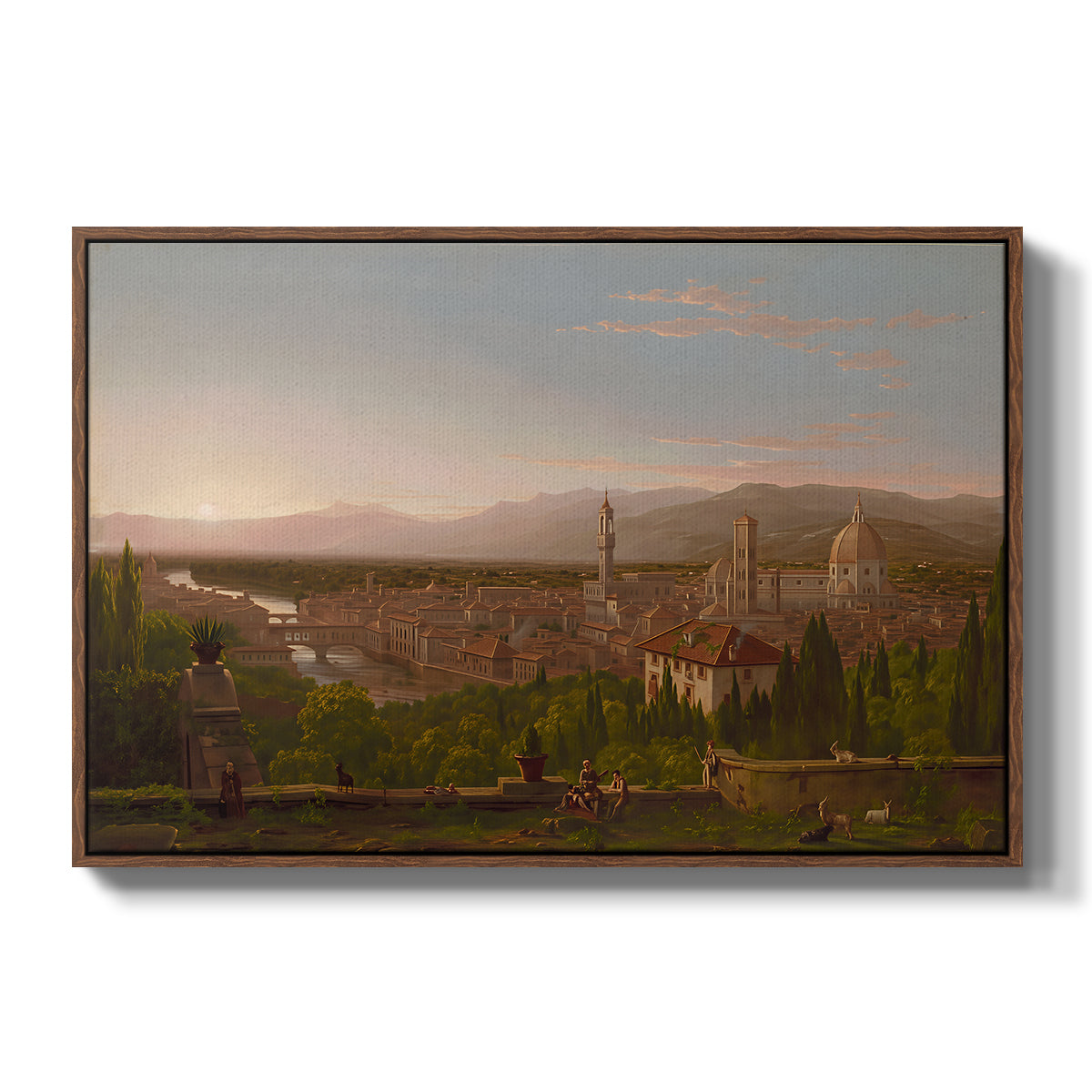 View of Florence from San Miniato, 1837 - Floater Framed Canvas Print