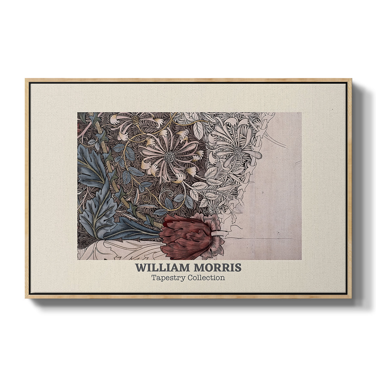Honeysuckle (Tapestry Collection), 1874 - Floater Framed Canvas Print