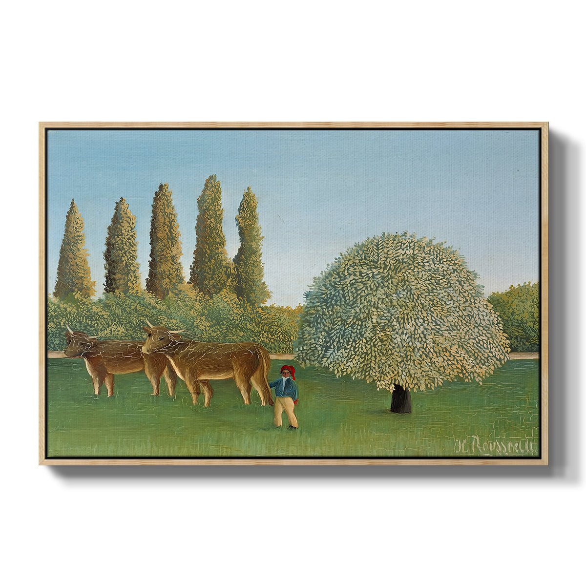 Meadlowland (The Pasture), 1910 - Floater Framed Canvas Print