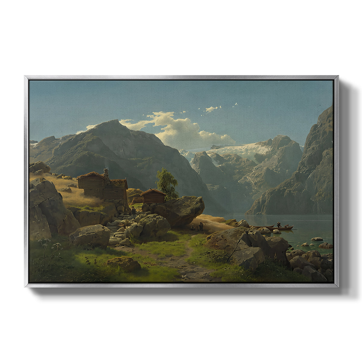 Balestrand, 1848 - Floater Framed Canvas Print