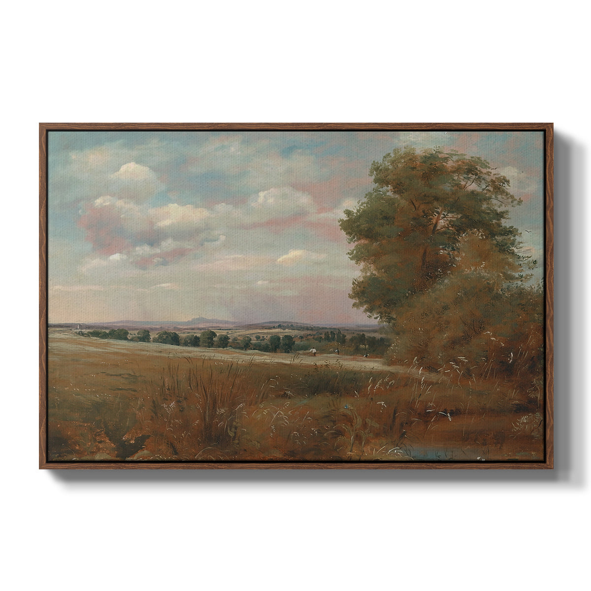 Landscape at Hampstead, with Harrow in the Distance, c. 1849-1855 - Floater Framed Canvas Print