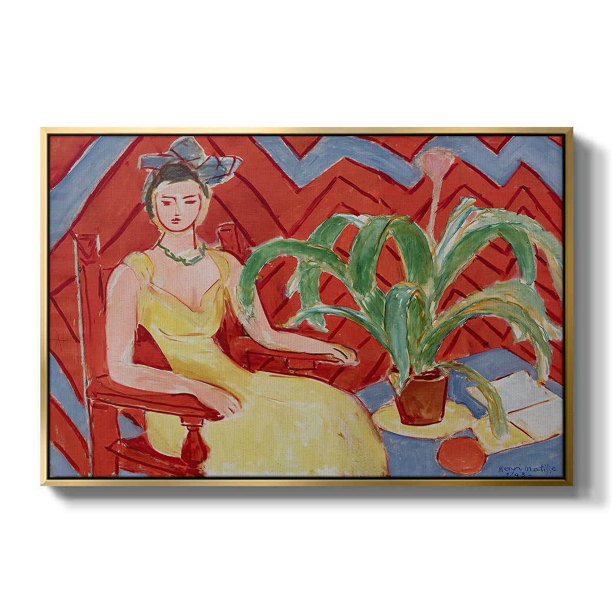 Michaella, 1943 - Floater Framed Canvas Print