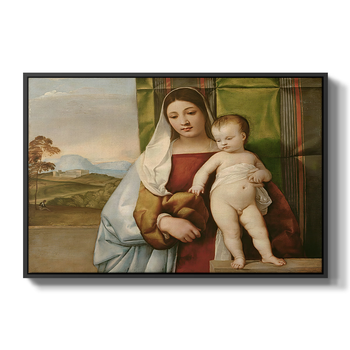 The Gypsy Madonna (La Zingarella), c. 1510-1511 - Floater Framed Canvas Print