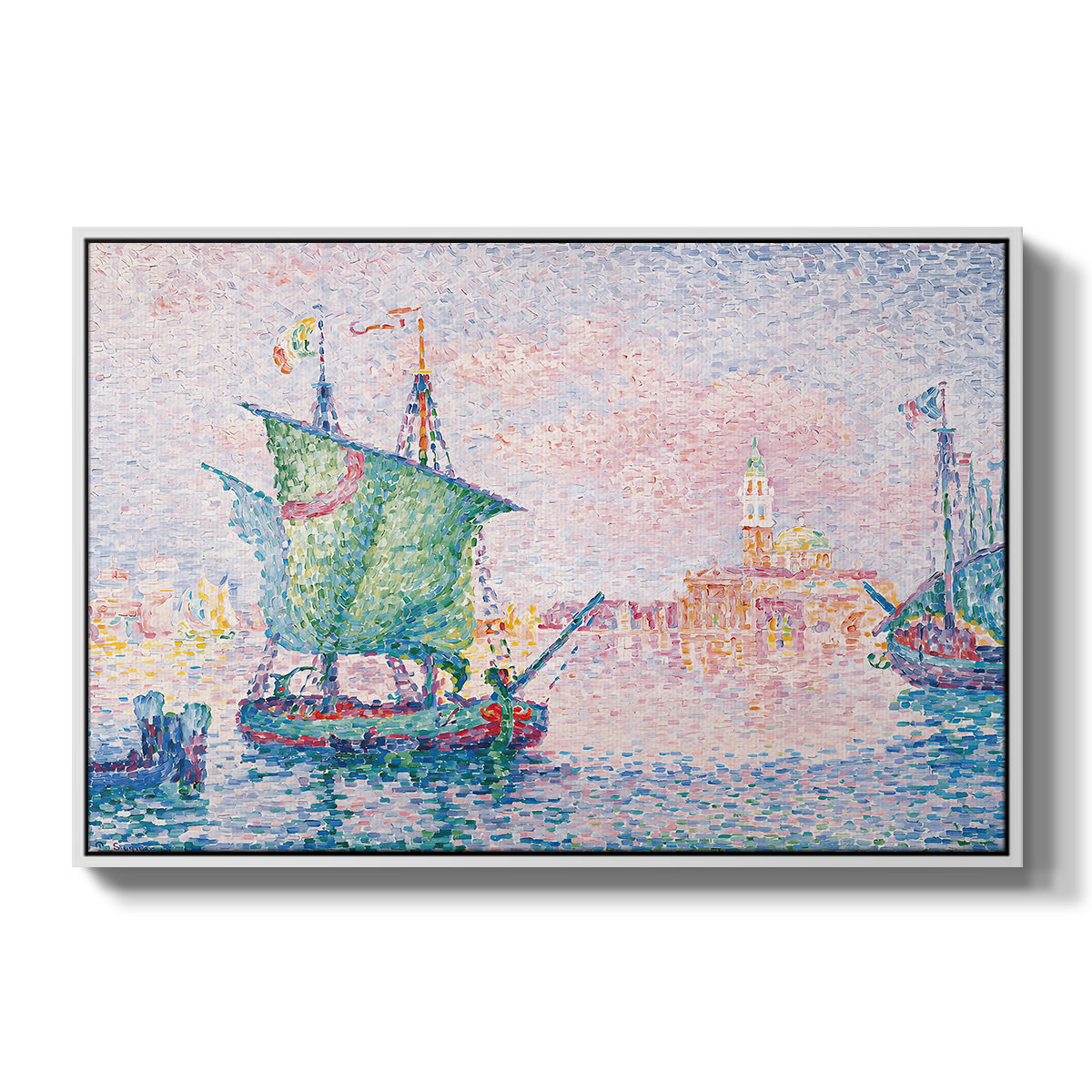 Venice, the Pink Cloud, 1909 - Floater Framed Canvas Print